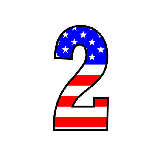 Number 2 Hard Hat / Helmet Label