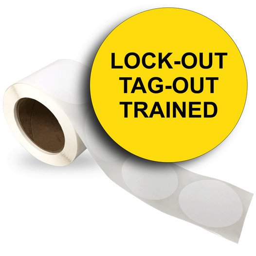 Lockout-Tagout Roll Label LDRE-19338_YLW