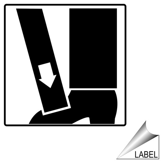 Crush Hazard Foot Symbol Label for Machine Safety LABEL_SYM_200_b