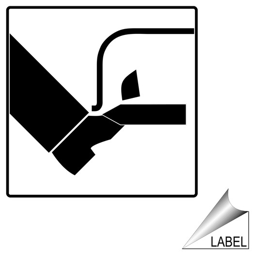 Cut Hazard Foot Symbol Label for Machine Safety LABEL_SYM_201_a