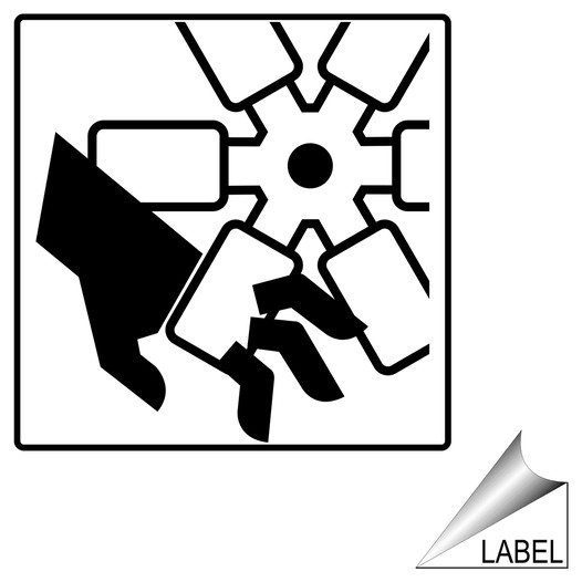 Cut Hazard Hand Symbol Label LABEL-SYM-201-e Machine Safety