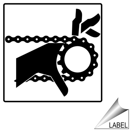Entanglement Hazard Hand Symbol Label for Machine Safety LABEL_SYM_205