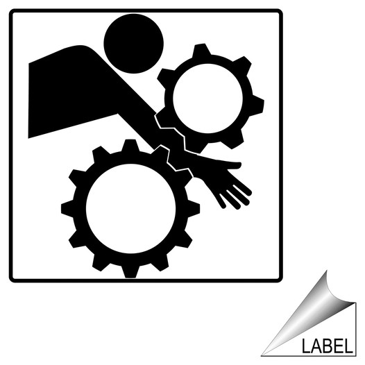 Entanglement Hazard Arm Symbol Label for Machine Safety LABEL_SYM_206_a
