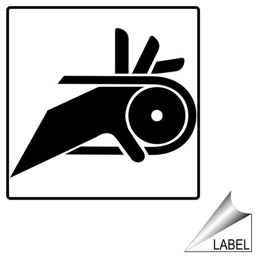 Entanglement Hazard Finger Symbol Label LABEL-SYM-22-a Machine Safety