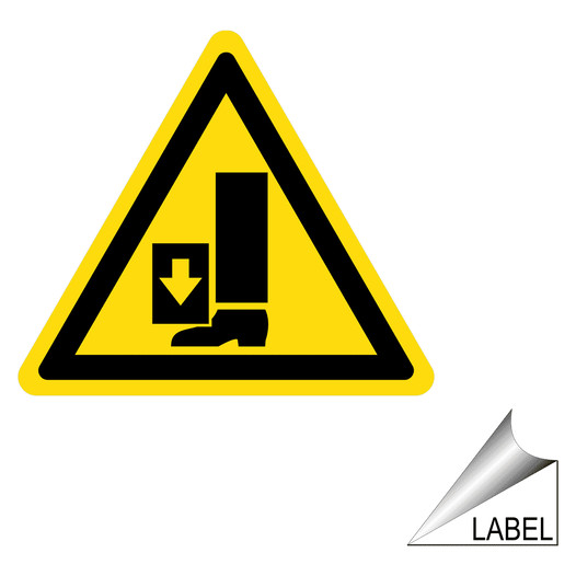Crush Hazard Foot Symbol Label for Machine Safety LABEL_TRIANGLE_75_a