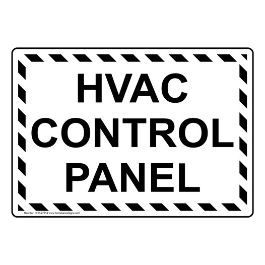 HVAC Control Panel Sign NHE-27514