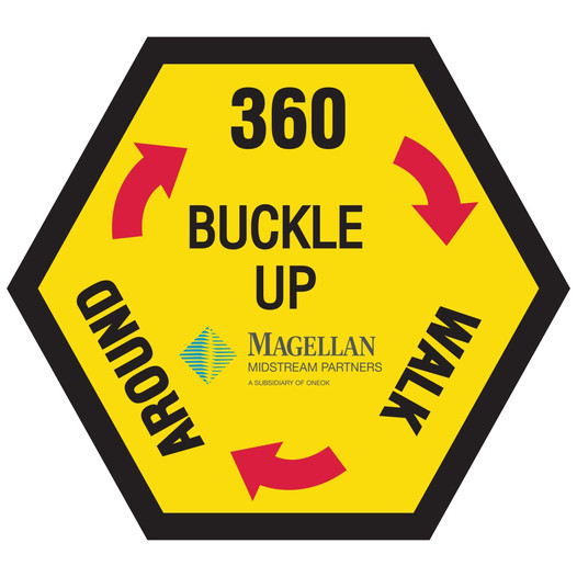 360 Walk Around Buckle Up Label MGLN-0044