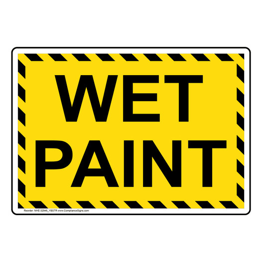 Wet Paint Sign NHE-32946_YBSTR