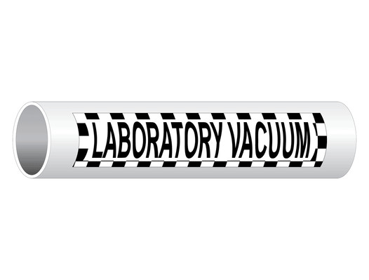 Laboratory Vacuum Pipe Label PIPE-15185_Boxed_on_BlackCheckerboard