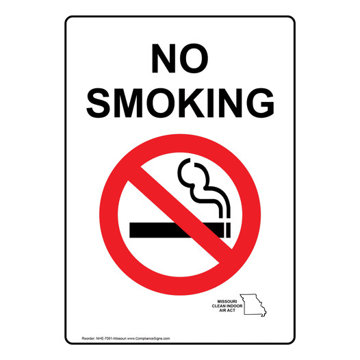 Missouri No Smoking Sign NHE-7091-Missouri