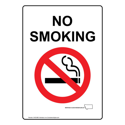 Montana No Smoking Sign NHE-6961-Montana