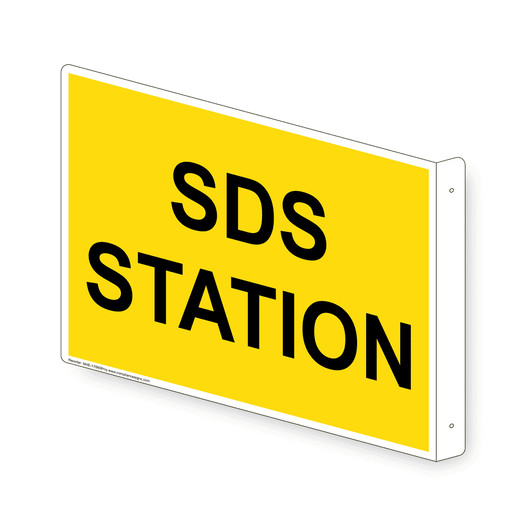 Projection-Mount Yellow SDS STATION Sign NHE-17860Proj