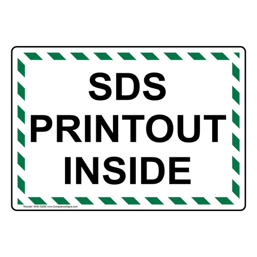 SDS Printout Inside Sign NHE-33295