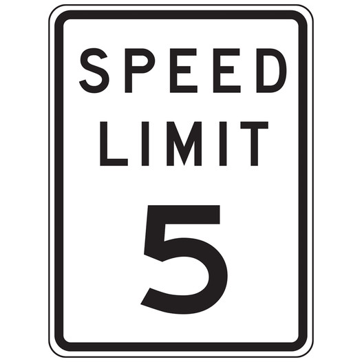 Reflective Federal MUTCD R2-1 Speed Limit 5 Sign CS310153