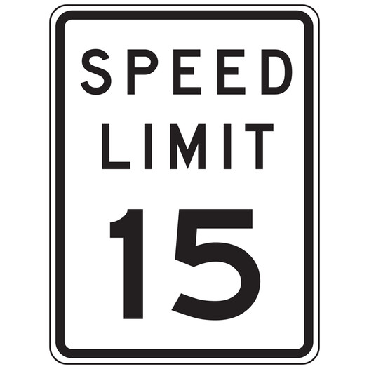 Reflective Federal MUTCD R2-1 Speed Limit 15 Sign CS739808