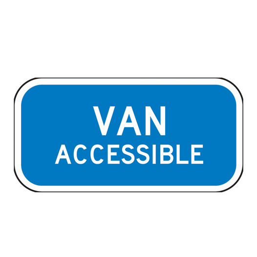 Federal Blue Reflective MUTCD R7-8b Van Accessible Sign CS471668