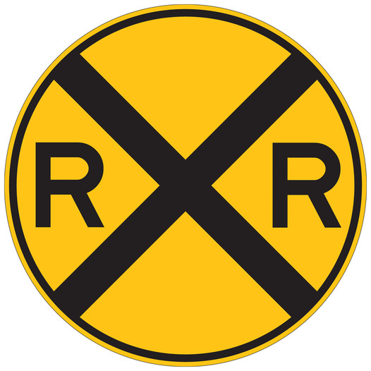 Reflective Federal MUTCD W10-1 R R (Railroad Crossing) Sign CS853428