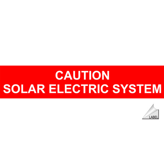 NEC Solar Electric System Label VLT-13319 Electrical