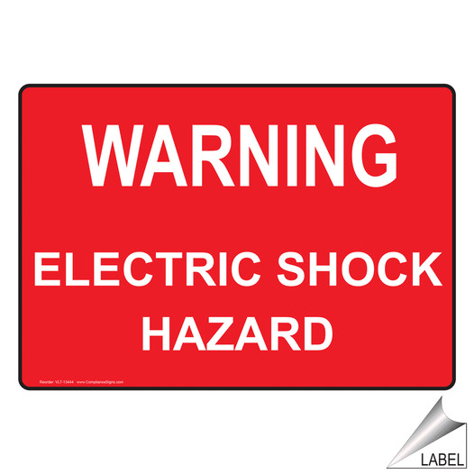 NEC Warning Electric Shock Hazard Label VLT-13444 Electrical