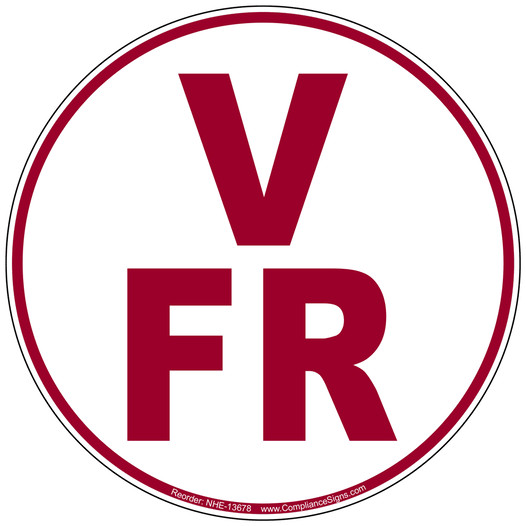V-FR Floor And Roof Truss Identification Sign NHE-13678