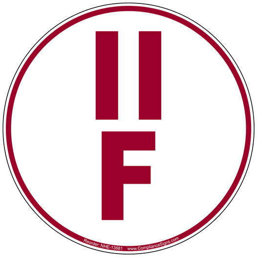 II-F Floor Truss Identification Sign NHE-13681