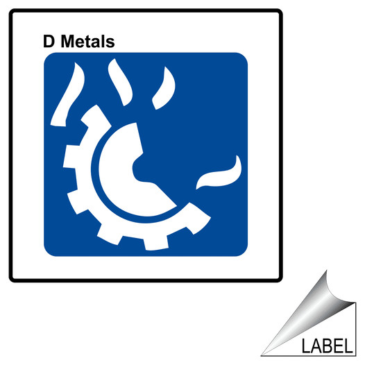 NFPA 10 Pictogram D Metals Label LABEL_SYM_1329_c
