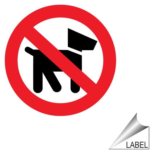 No Pets Allowed Symbol Label LABEL-PROHIB-65-a Pets / Pet Waste