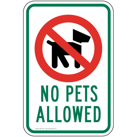 No Pets Allowed Sign for Pets / Pet Waste PKE-16714