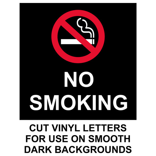 No Smoking Cut Vinyl Label NHE-7835