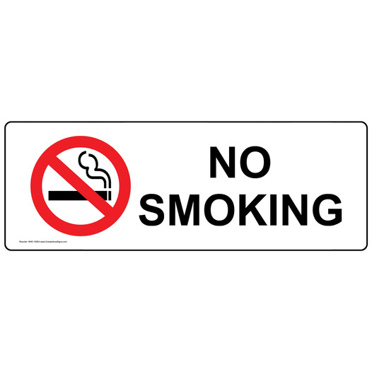 No Smoking Label NHE-16934 No Smoking