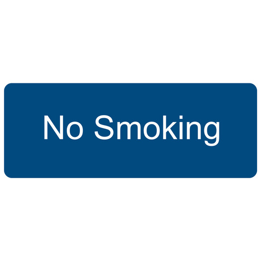 Blue Engraved No Smoking Sign EGRE-460_White_on_Blue