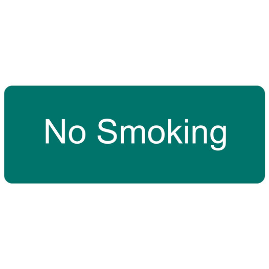 Green Engraved No Smoking Sign EGRE-460_White_on_Green