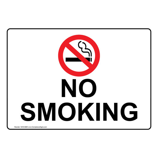 No Smoking Sign NHE-6895 No Smoking