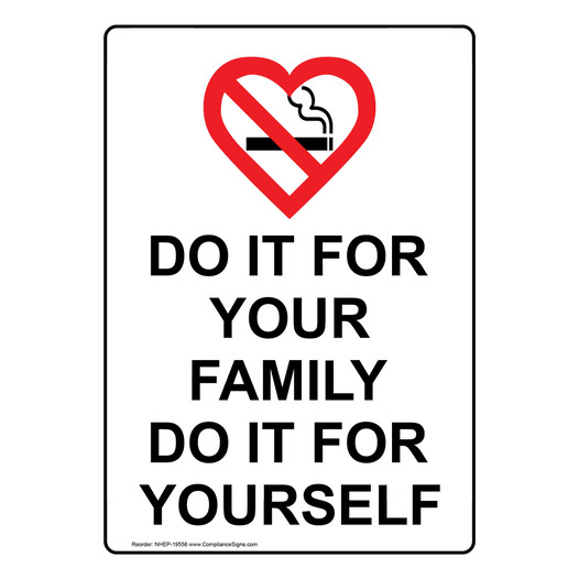 Portrait Do It For Your Family Do Sign With Symbol NHEP-19556