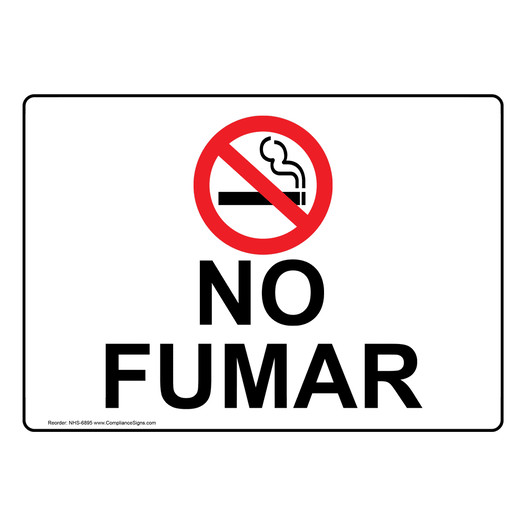 No Smoking Spanish Sign NHS-6895