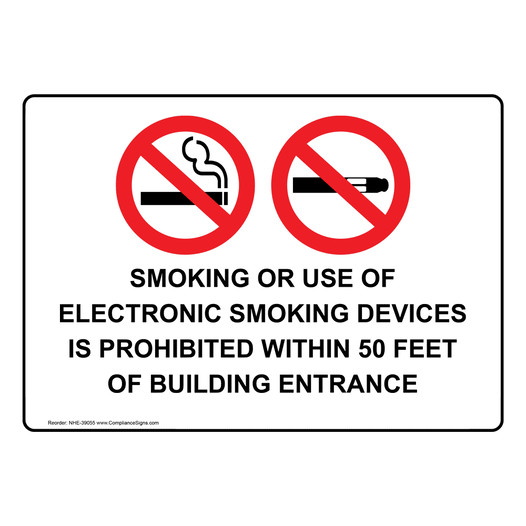 Smoking Or Use Of Electronic Smoking Sign With Symbol NHE-39055