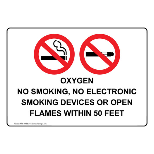 Oxygen No Smoking, No Electronic Sign With Symbol NHE-39066