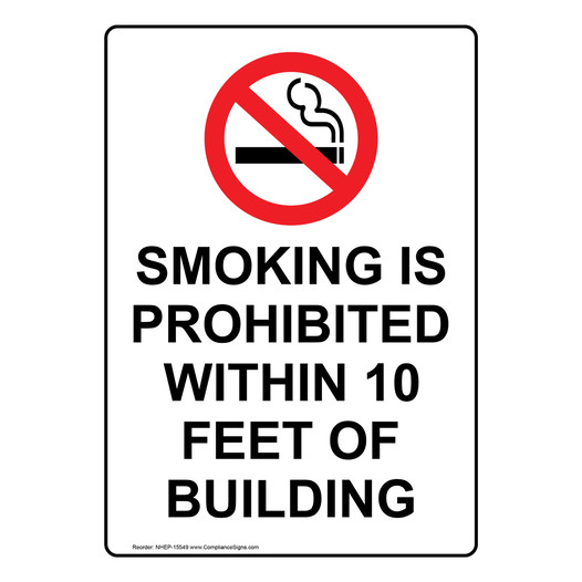 Portrait Smoking Is Prohibited Within Sign With Symbol NHEP-15549