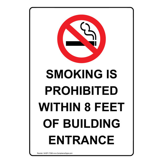 Portrait Smoking Is Prohibited Within Sign With Symbol NHEP-17369