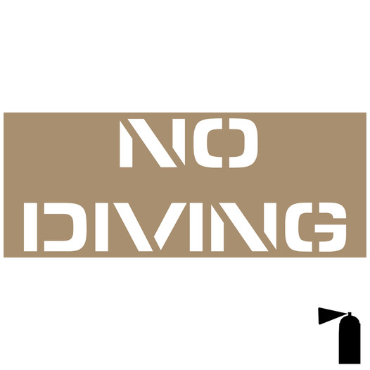 No Diving Stencil NHE-15391 No Swimming / Diving