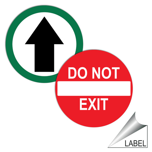 Do Not Exit Label LABEL-CIRCLE-127-a-454 Enter / Exit