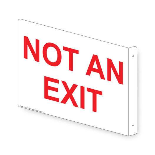 Projection-Mount White NOT AN EXIT Sign NHE-6771Proj