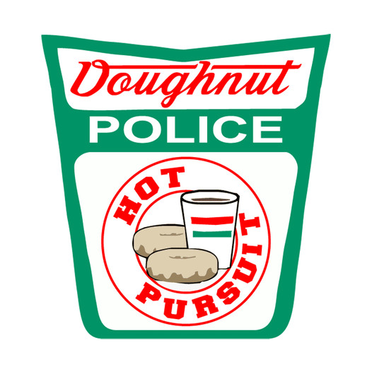 Donut Police Hot Pursuit Hard Hat / Helmet Label EMSE-11033