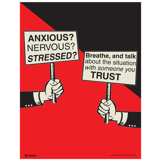 Anxious? Nervous? Stress? Breathe and Talk Poster CS794080