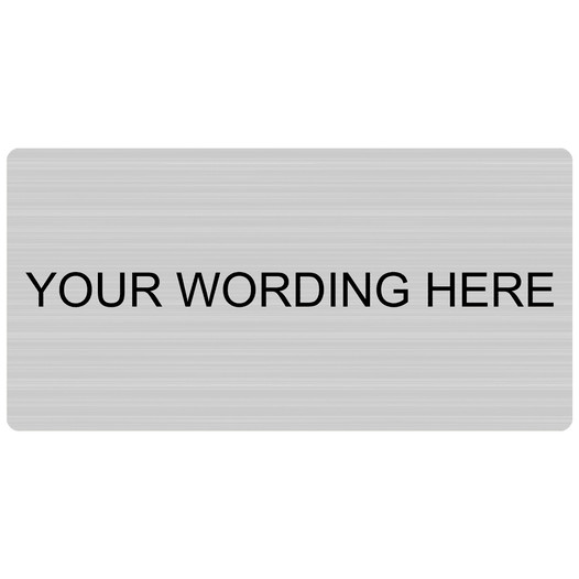 6x3 Inch Black-on-Silver Custom Engraved Sign EGRE-CUSTOM-M9_Black_on_Silver