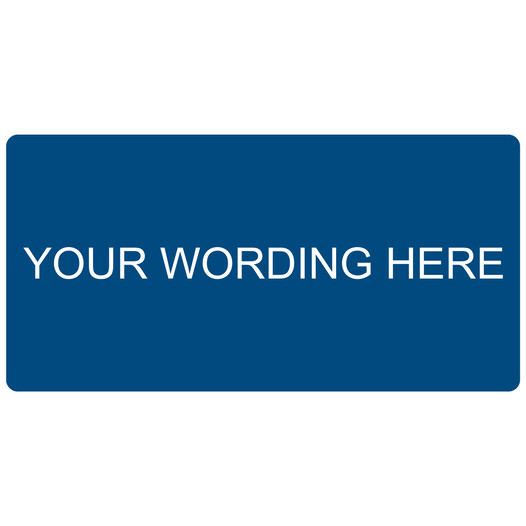 6x3 Inch White-on-Blue Custom Engraved Sign EGRE-CUSTOM-M9_White_on_Blue