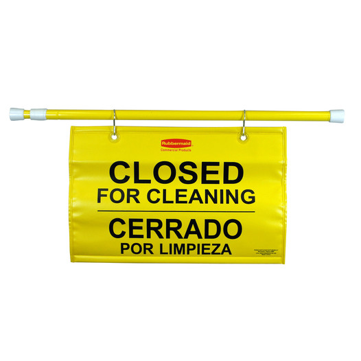Closed For Cleaning Bilingual Sign CONE-13946 Open / Closed / Hours