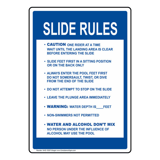 Oregon Slide Rules Sign NHE-15307-Oregon