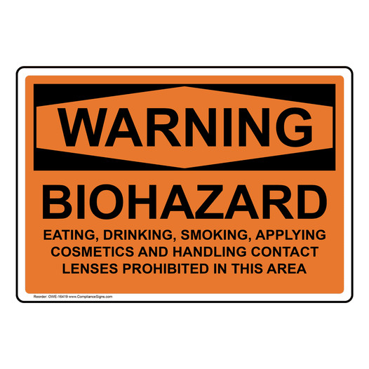 OSHA WARNING Biohazard Sign