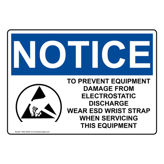 OSHA NOTICE To Prevent Equipment Damage Sign With Symbol ONE-30239